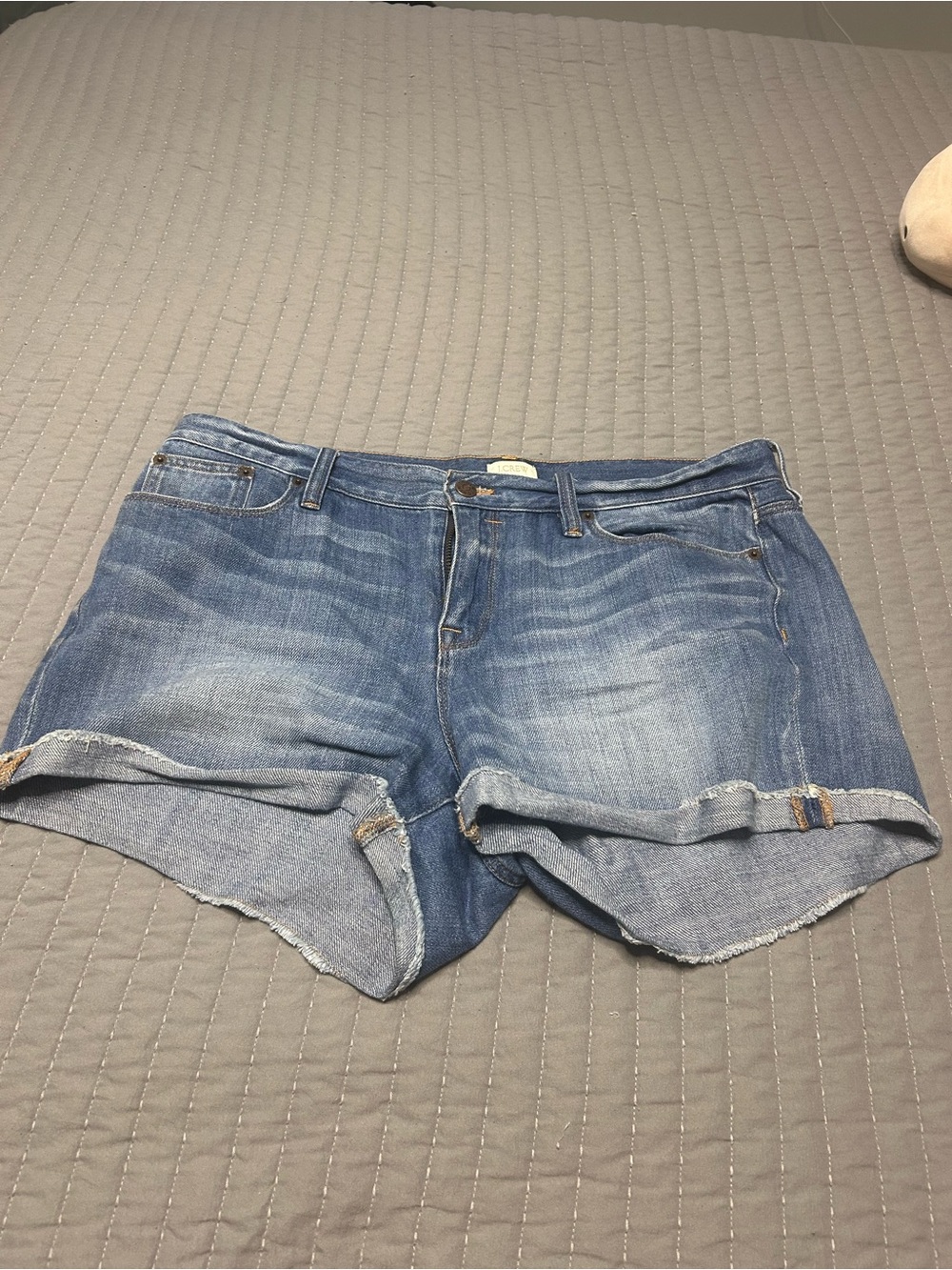 J. Crew Light Wash Rolled Hem Jean Shorts